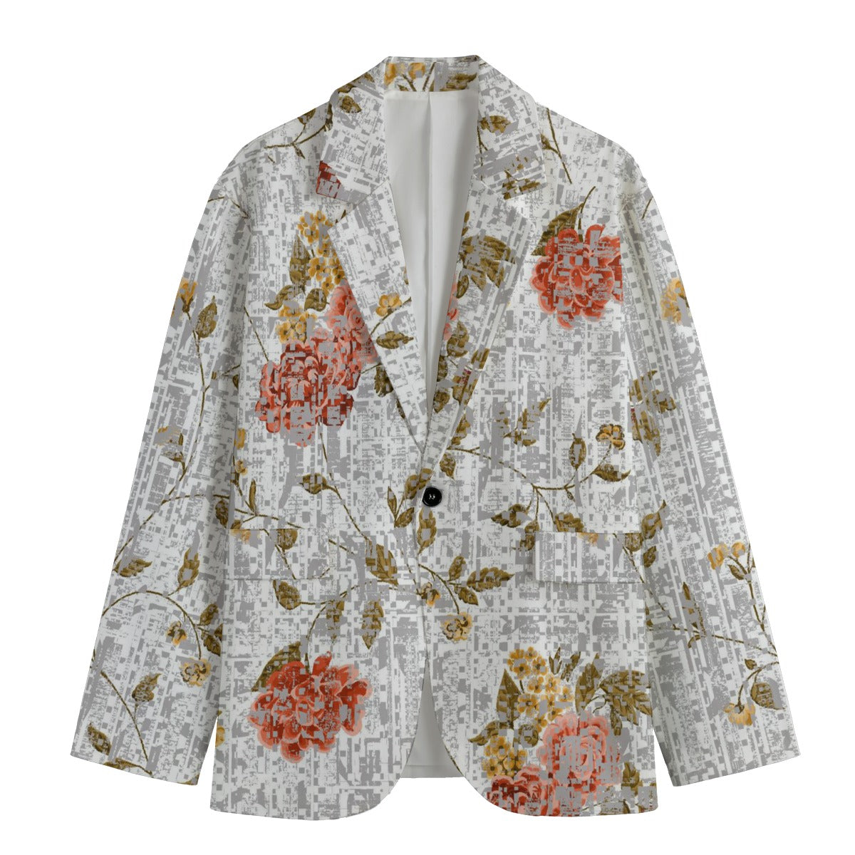 Vintage Rose Print Blazer image 0