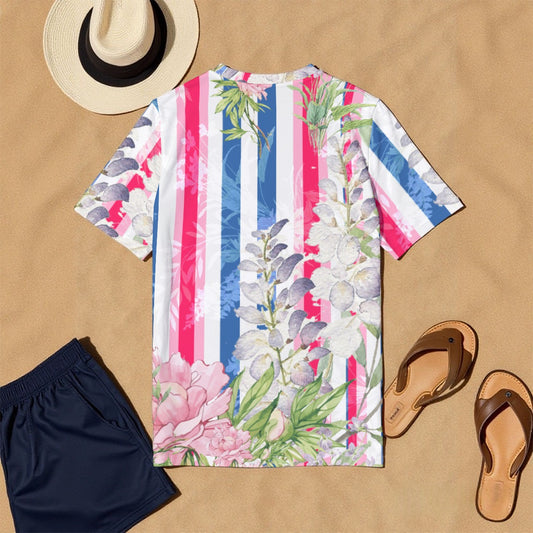 Coastal Stripe Floral Tee image 0
