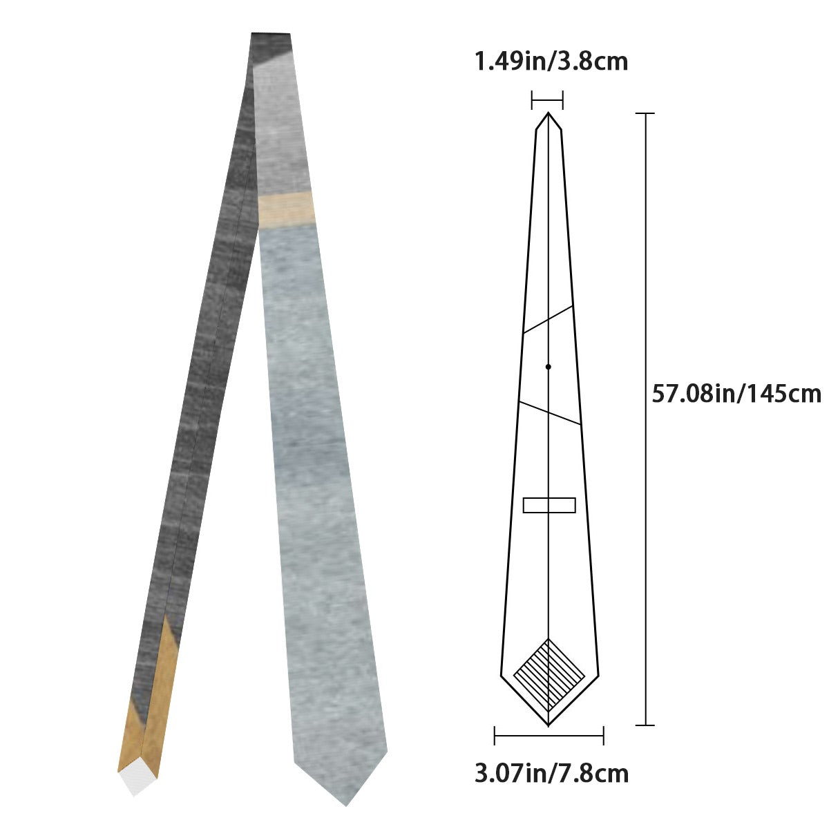 Light Grey Foulard Tie image 0