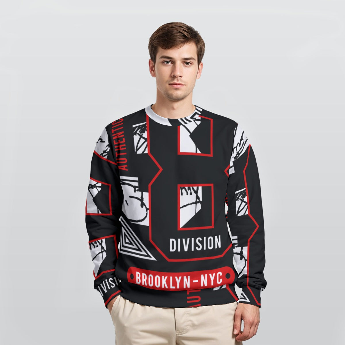 All-Over Print Men's Heavy Fleece Sweatshirt image 1
