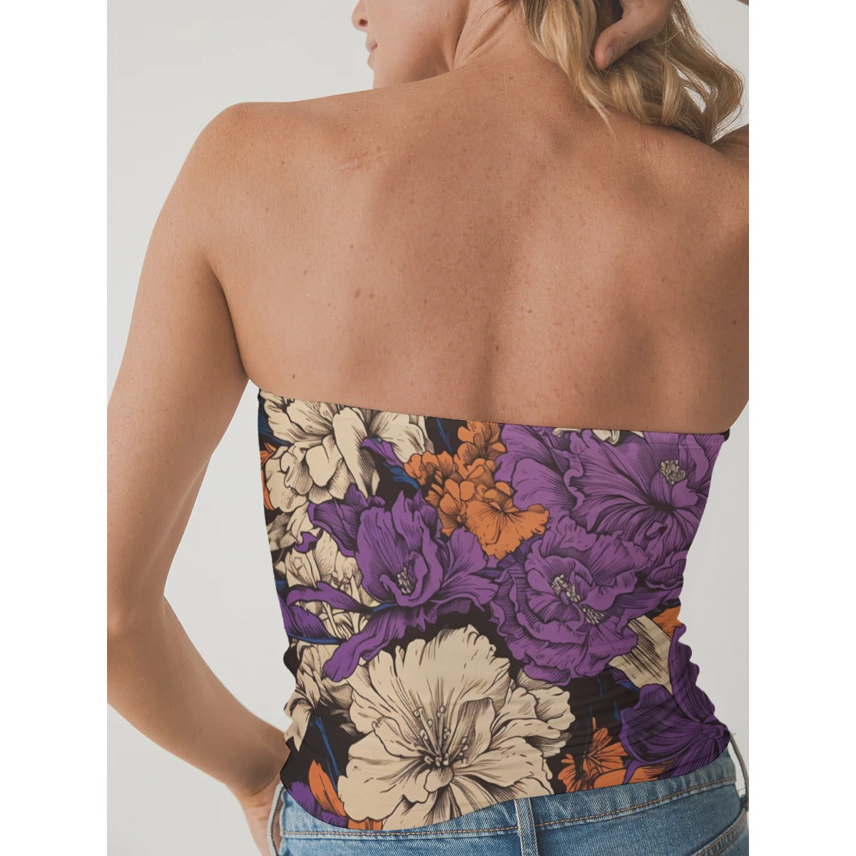 Violet Vine Tube Top image 1