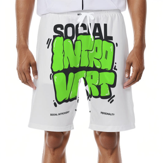 Introvert Themed Beach Shorts image 0
