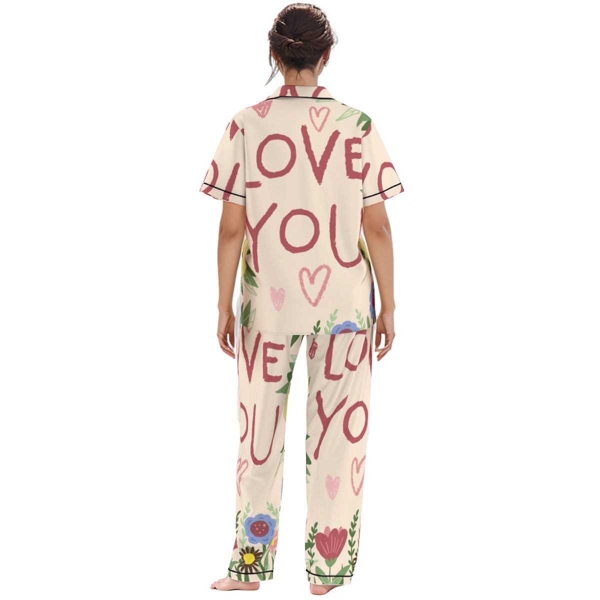 Tropical Love Print Pajamas Set image 6