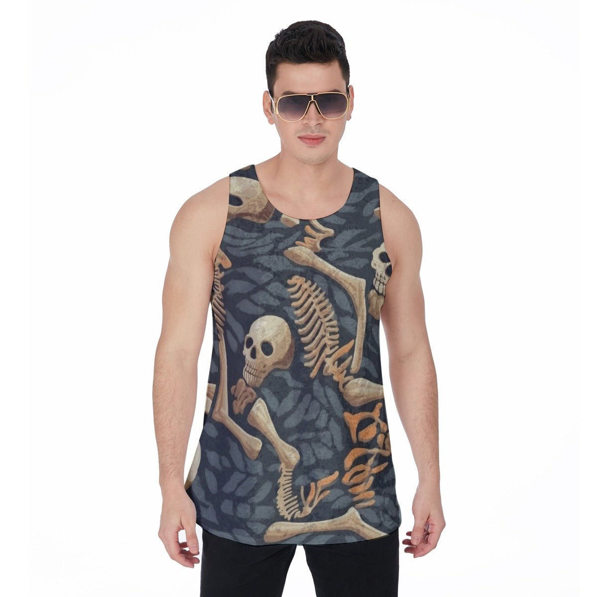 Eternal Embrace Skeleton Print Top image 0