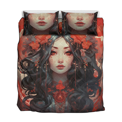 Crimson Bloom Duvet Cover Set image 0