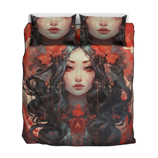 Crimson Bloom Duvet Cover Set image 0