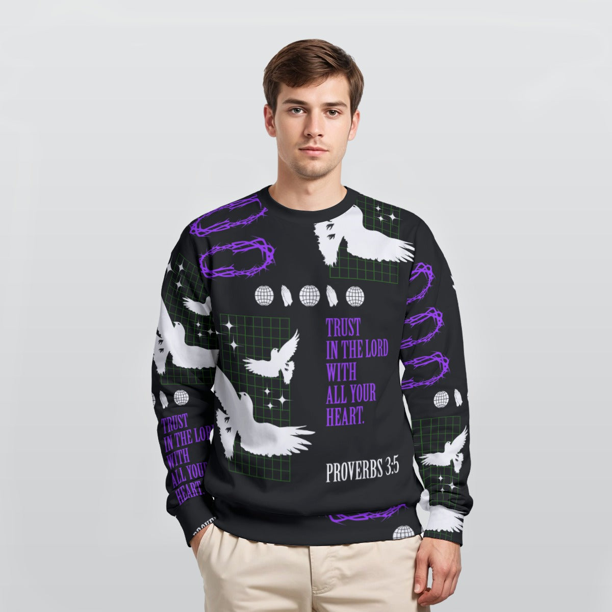 All-Over Print Men's Heavy Fleece Sweatshirt image 0
