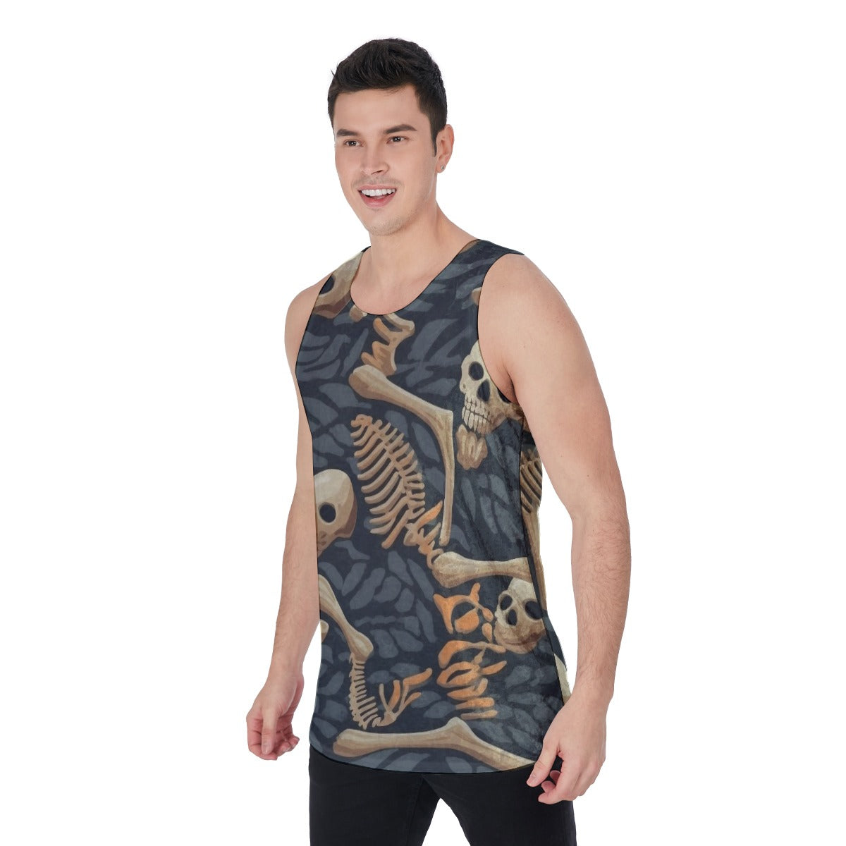 Eternal Embrace Skeleton Print Top image 1