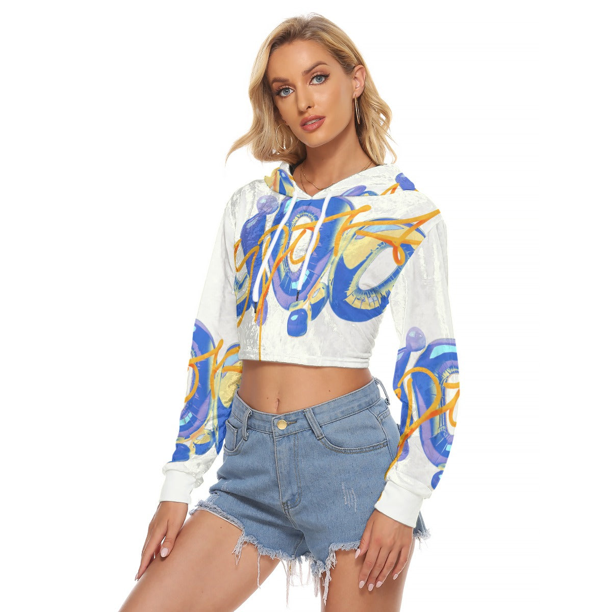 Vibrant Swirl Cropped Pullover image 1