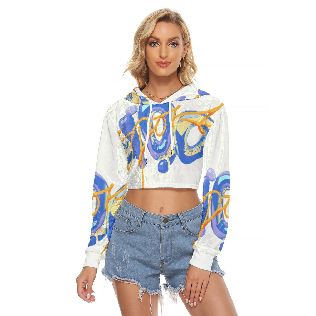 Vibrant Swirl Cropped Pullover image 2