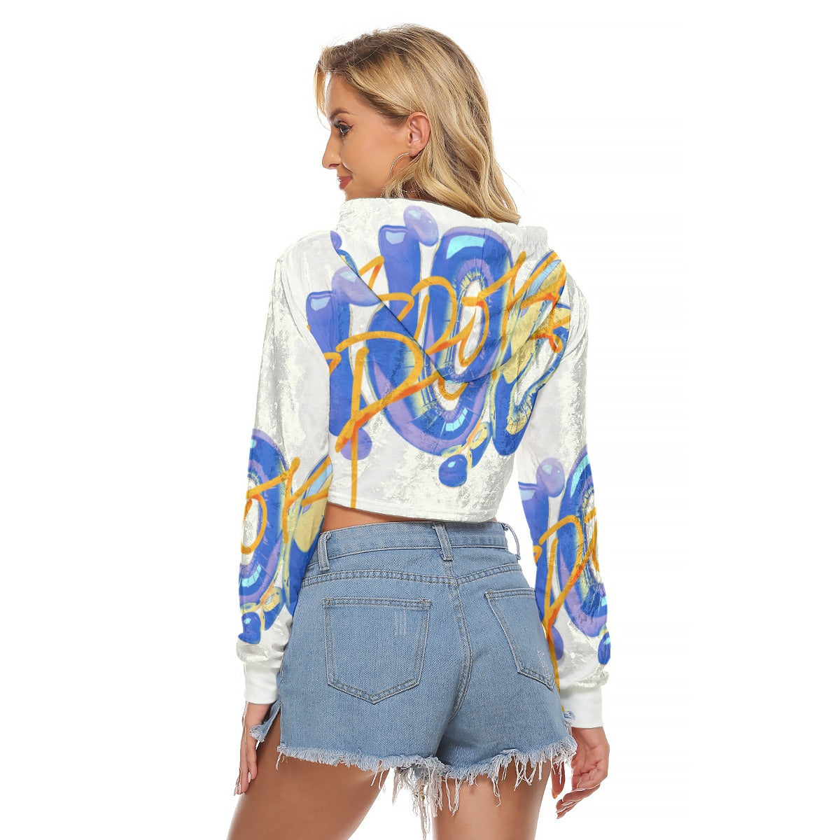 Vibrant Swirl Cropped Pullover image 3