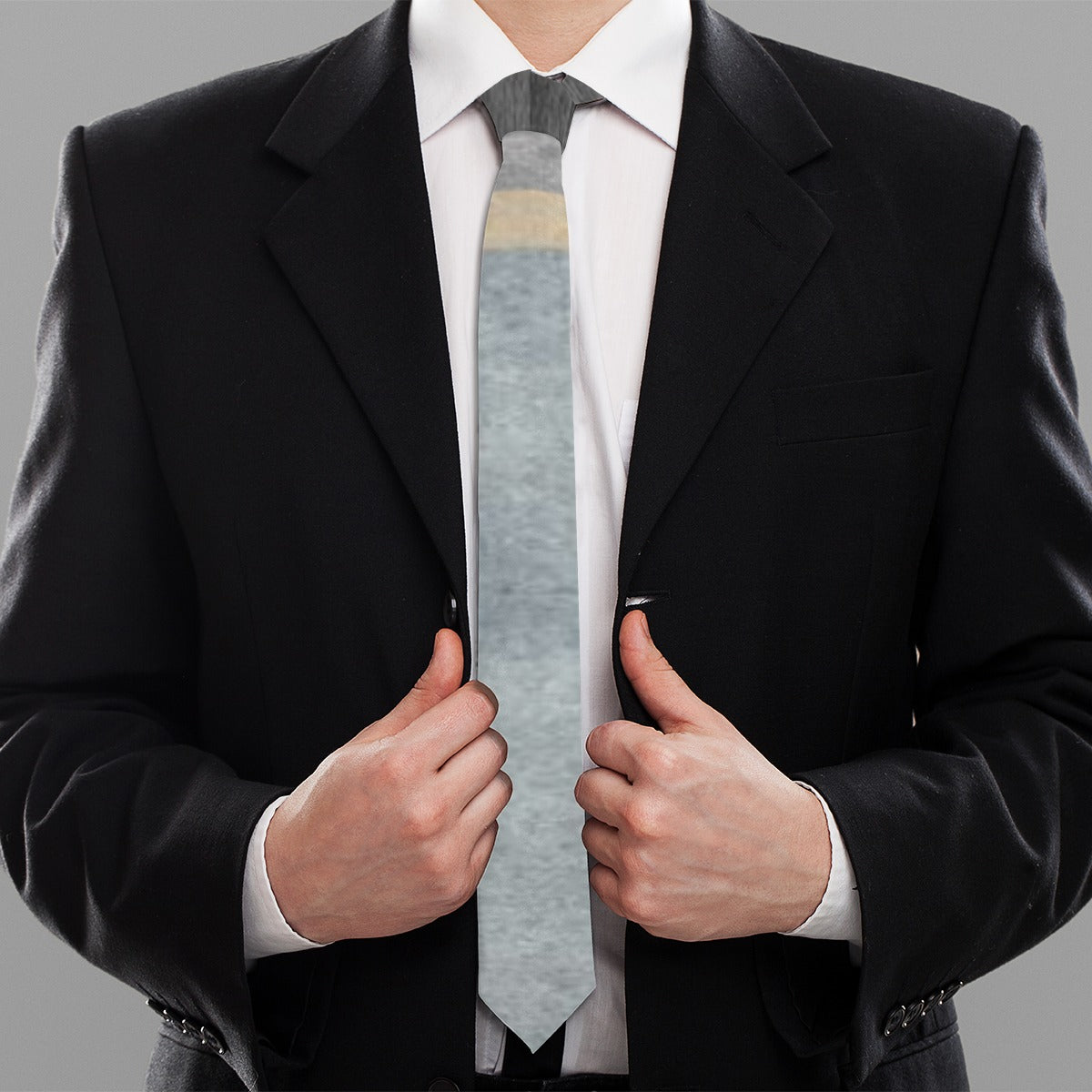 Light Grey Foulard Tie image 3