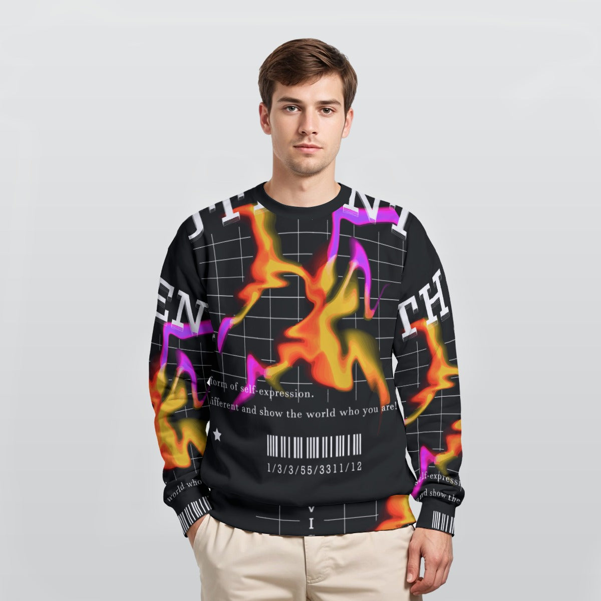 All-Over Print Men's Heavy Fleece Sweatshirt image 1