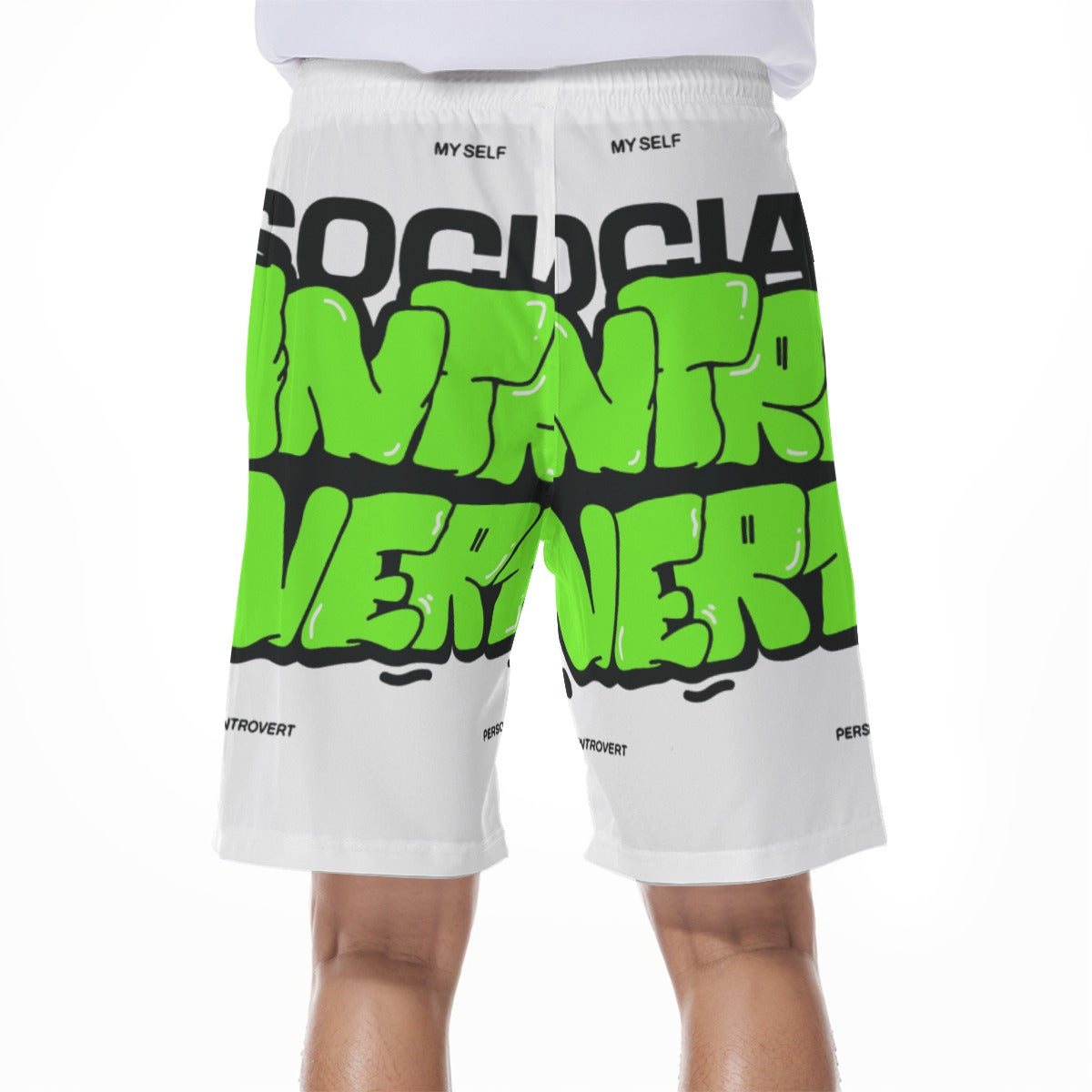 Introvert Themed Beach Shorts image 3