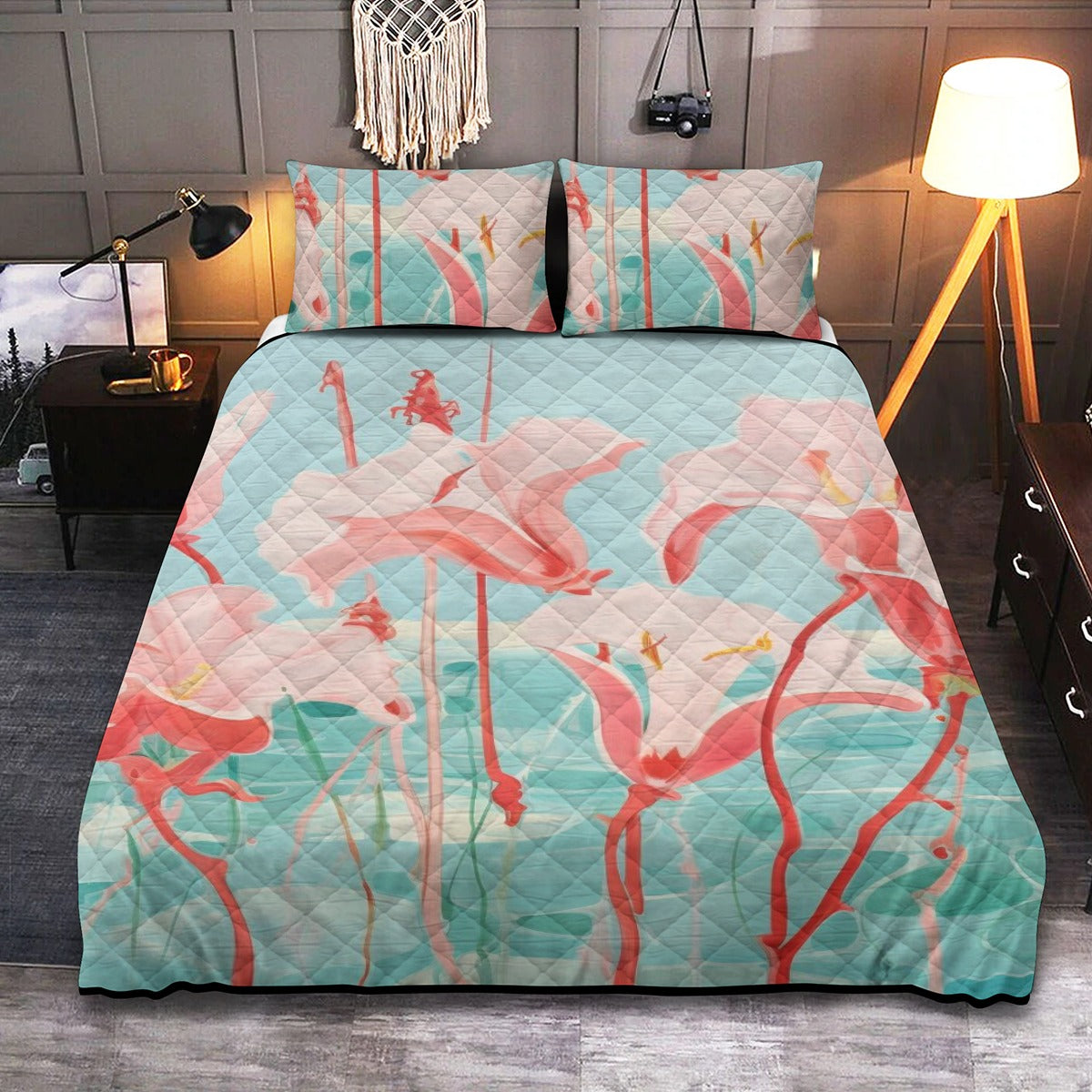 Flamingo Bloom Duvet Cover Set image 1