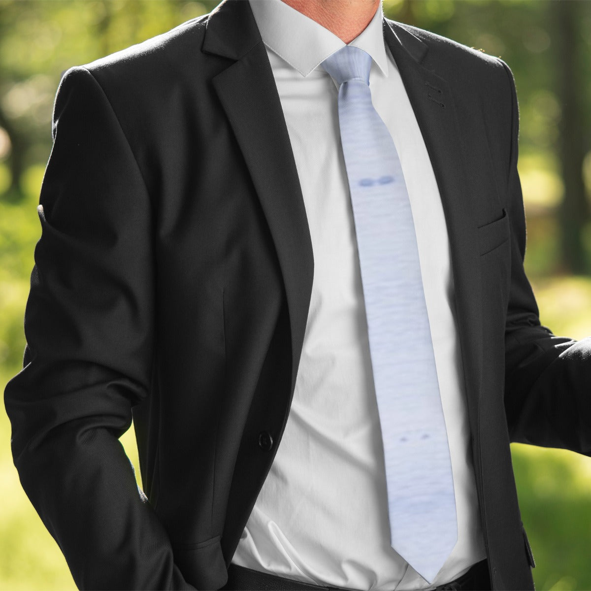 Silver Grey Tie image 2