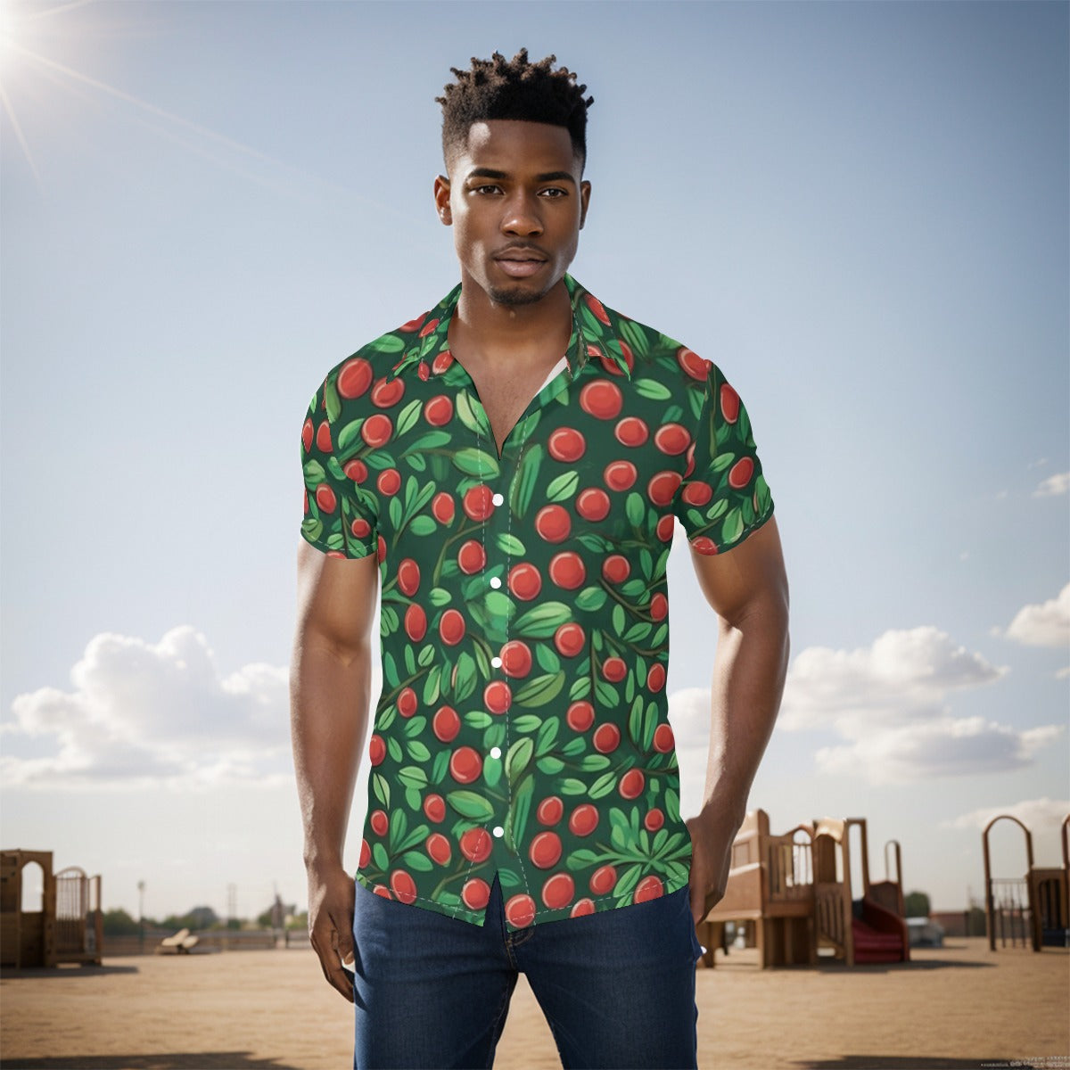 Hawaiin Shirt with Cherry print image 2