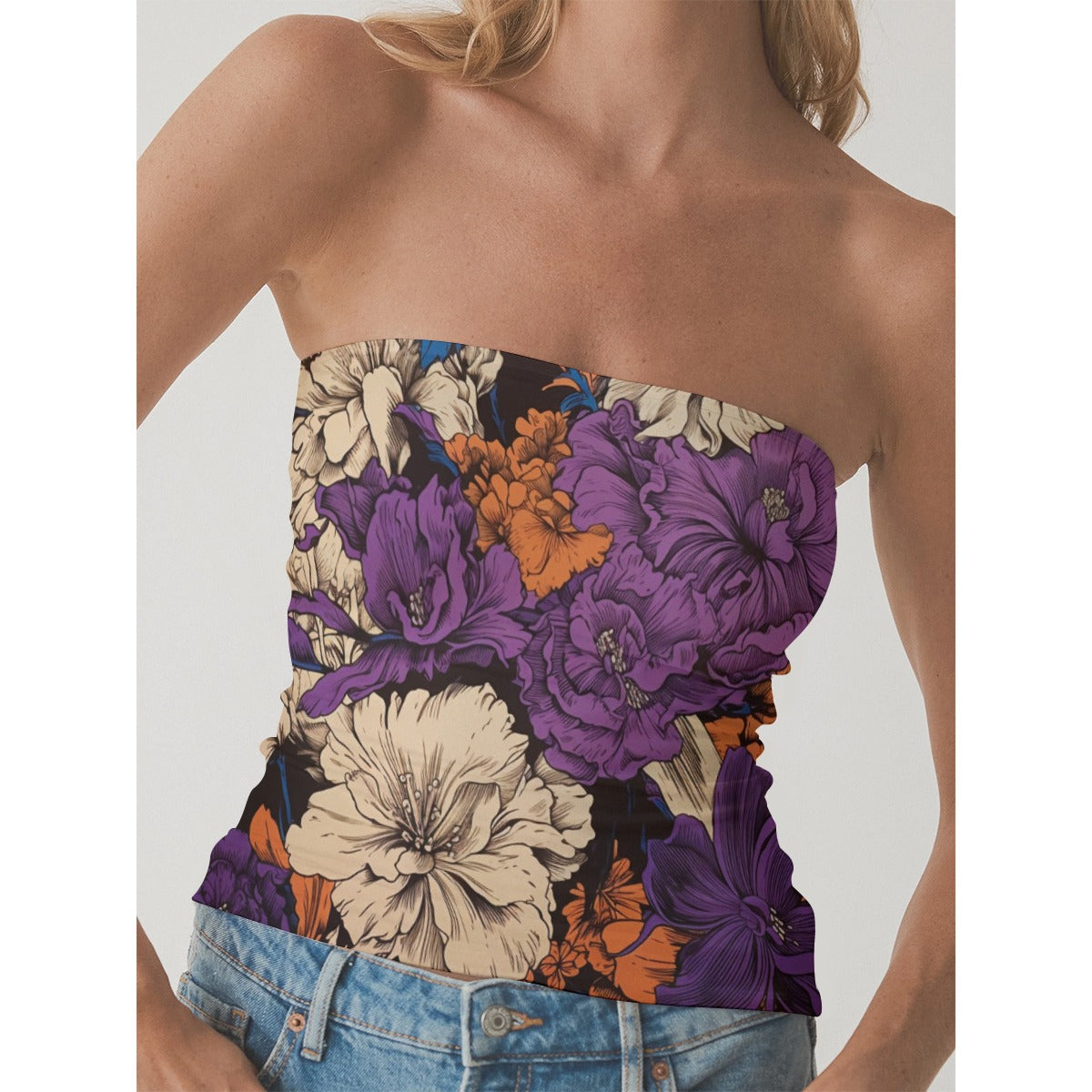 Violet Vine Tube Top image 2